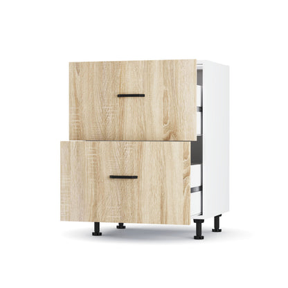Modest Κάτω Ντουλάπι με 2 Συρτάρια Σονόμα 60x48x82