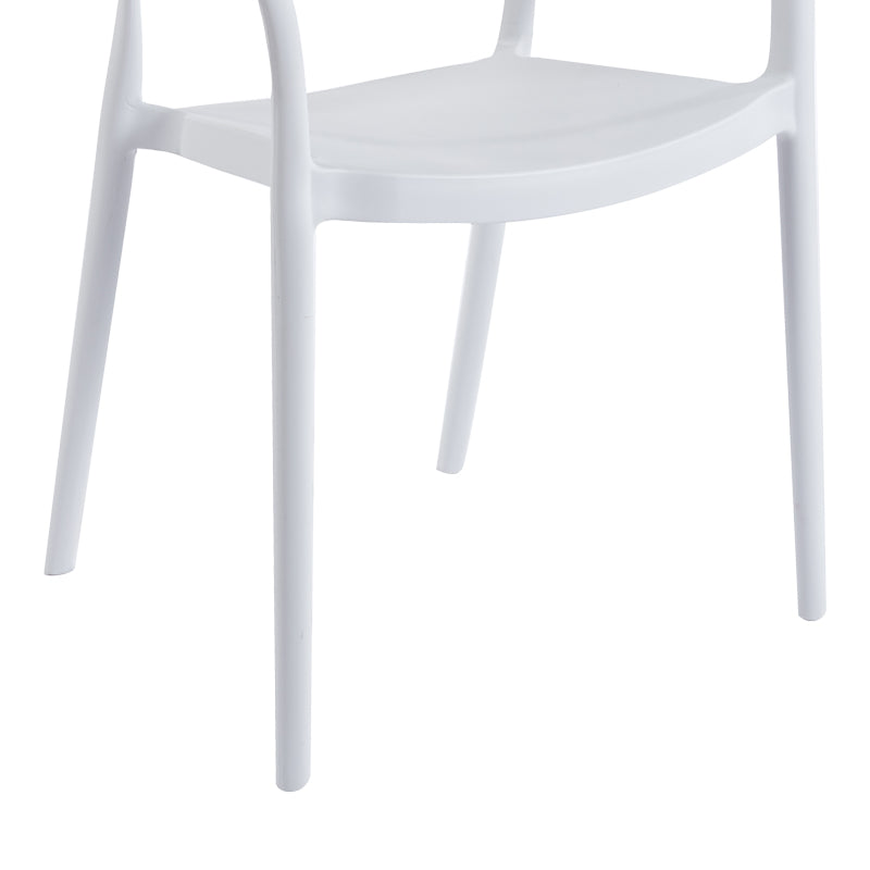 Πολυθρόνα Ankara Στοιβαζόμενη PP-PE Rattan σε Λευκή-Φυσική Απόχρωση 54x55.5x77