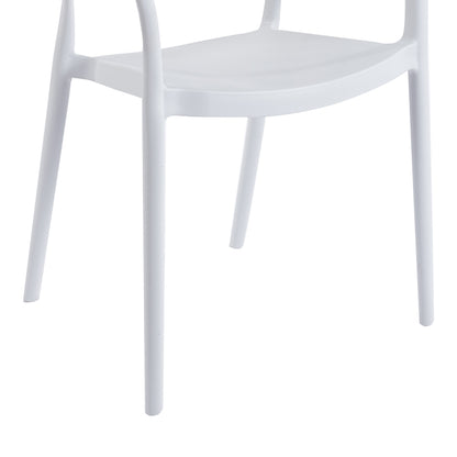 Πολυθρόνα Ankara Στοιβαζόμενη PP-PE Rattan σε Λευκή-Φυσική Απόχρωση 54x55.5x77