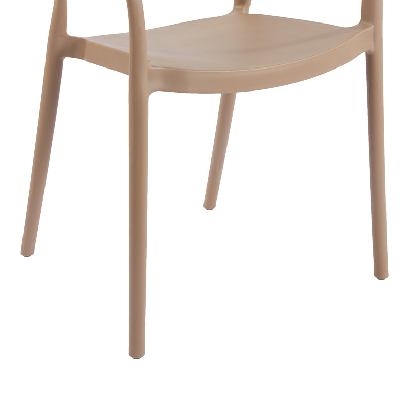 Πολυθρόνα Ankara Στοιβαζόμενη PP-PE Rattan σε Μόκα-Φυσική Απόχρωση 54x55.5x77