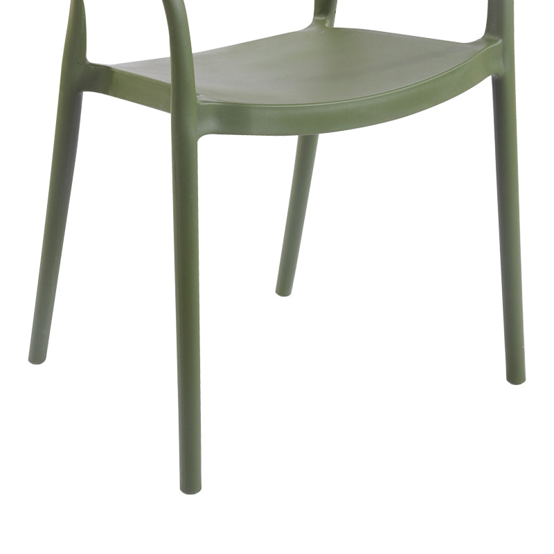 Πολυθρόνα Ankara Στοιβαζόμενη PP-PE Rattan σε Λαδί-Φυσική Απόχρωση 54x55.5x77