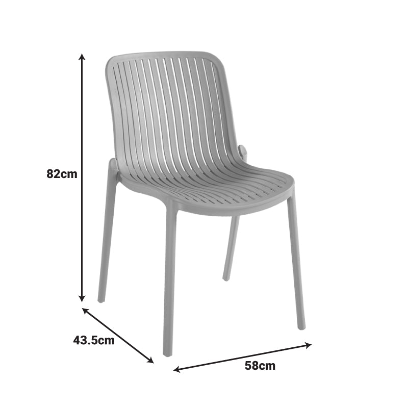 Καρέκλα Teragi Στοιβαζόμενη PP με UV Protection Μέντα 58x43.5x82