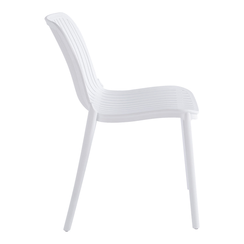 Καρέκλα Teragi Στοιβαζόμενη PP με UV Protection Λευκή 58x43.5x82