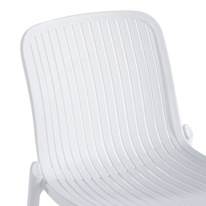 Καρέκλα Teragi Στοιβαζόμενη PP με UV Protection Λευκή 58x43.5x82
