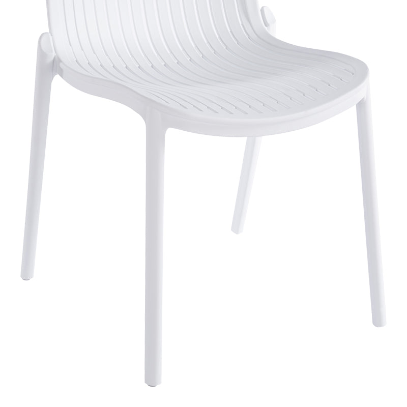 Καρέκλα Teragi Στοιβαζόμενη PP με UV Protection Λευκή 58x43.5x82