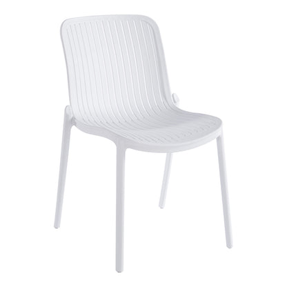 Καρέκλα Teragi Στοιβαζόμενη PP με UV Protection Λευκή 58x43.5x82