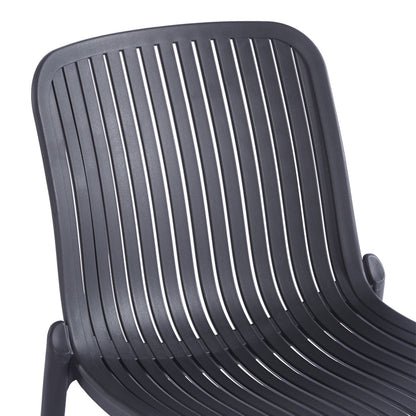 Καρέκλα Teragi Στοιβαζόμενη PP με UV Protection Ανθρακί 58x43.5x82