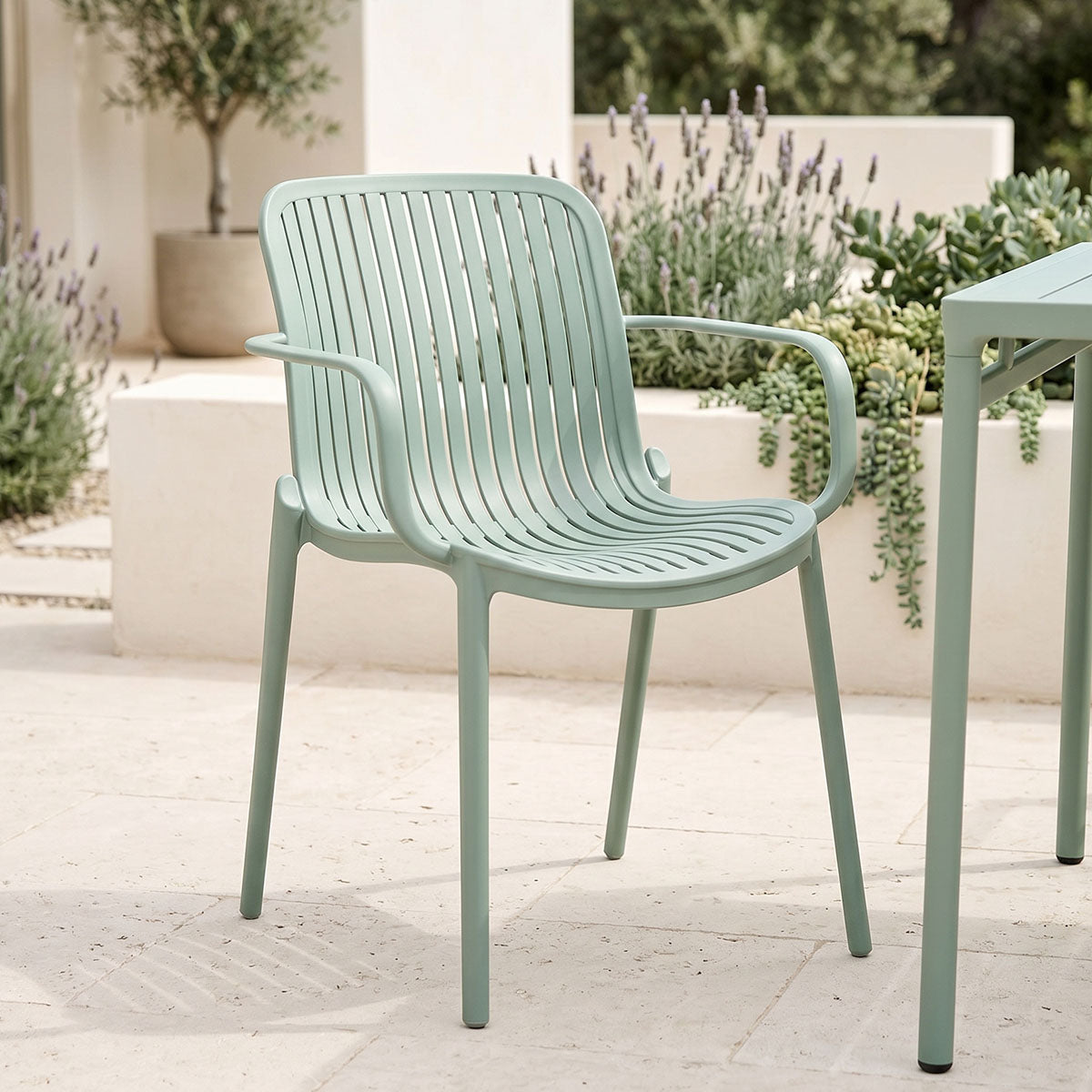 Πολυθρόνα Teragi Στοιβαζόμενη PP με UV Protection Μέντα 59x57x82