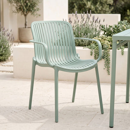 Πολυθρόνα Teragi Στοιβαζόμενη PP με UV Protection Μέντα 59x57x82