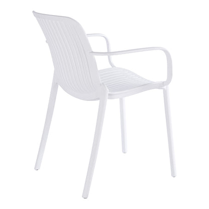 Πολυθρόνα Teragi Στοιβαζόμενη PP με UV Protection Λευκή 59x57x82