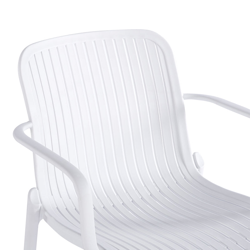 Πολυθρόνα Teragi Στοιβαζόμενη PP με UV Protection Λευκή 59x57x82