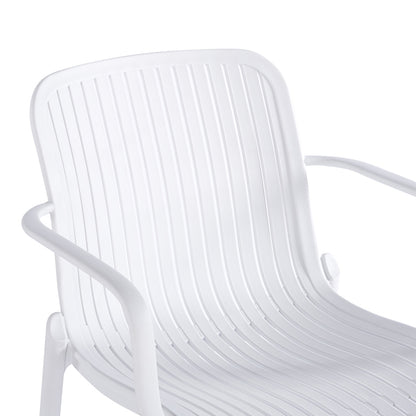 Πολυθρόνα Teragi Στοιβαζόμενη PP με UV Protection Λευκή 59x57x82