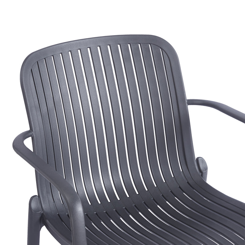 Πολυθρόνα Teragi Στοιβαζόμενη PP με UV Protection Ανθρακί 59x57x82