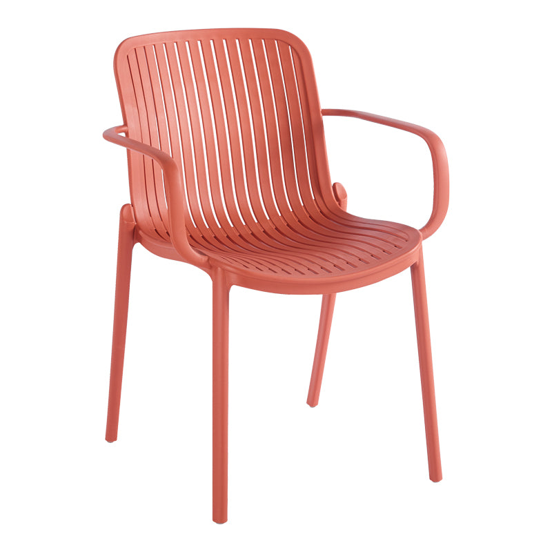 Πολυθρόνα Teragi Στοιβαζόμενη PP με UV Protection Terracotta 59x57x82