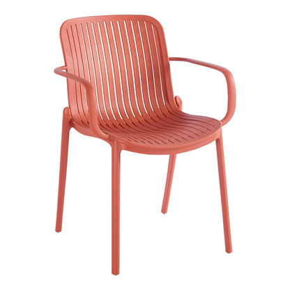 Πολυθρόνα Teragi Στοιβαζόμενη PP με UV Protection Terracotta 59x57x82