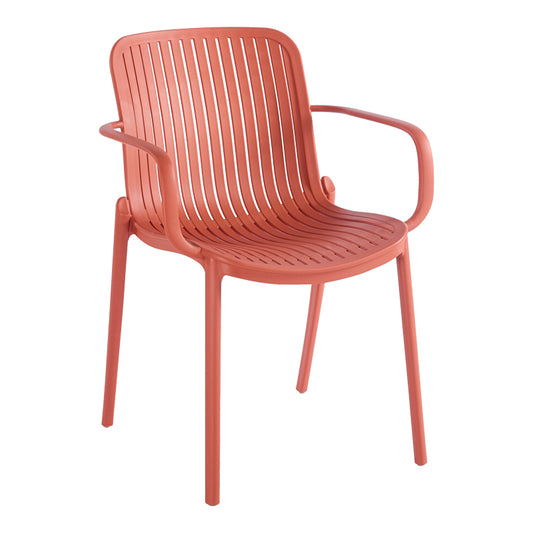 Πολυθρόνα Teragi Στοιβαζόμενη PP με UV Protection Terracotta 59x57x82