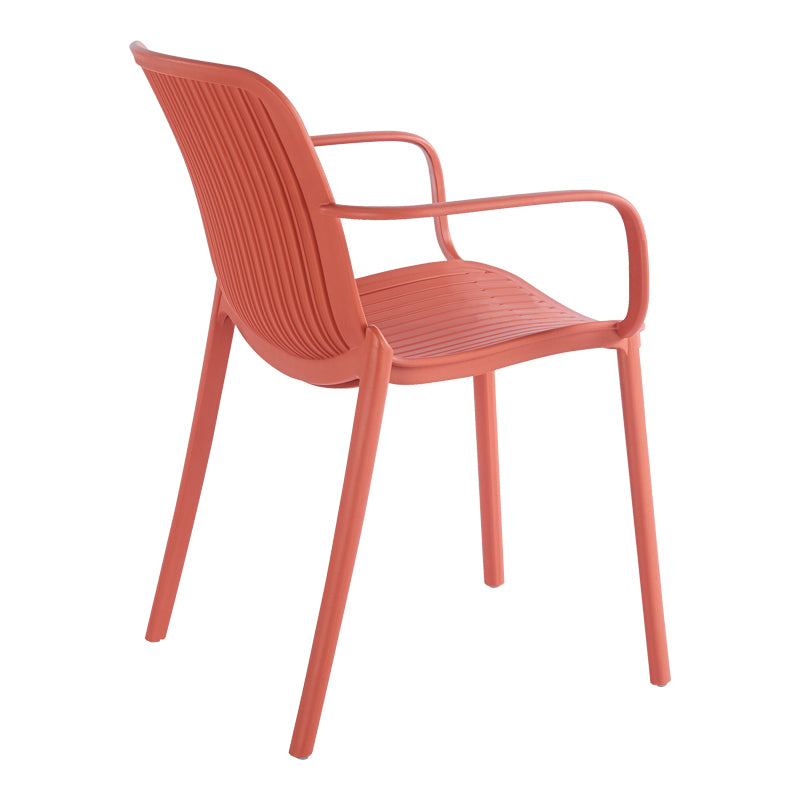 Πολυθρόνα Teragi Στοιβαζόμενη PP με UV Protection Terracotta 59x57x82
