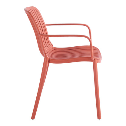 Πολυθρόνα Teragi Στοιβαζόμενη PP με UV Protection Terracotta 59x57x82