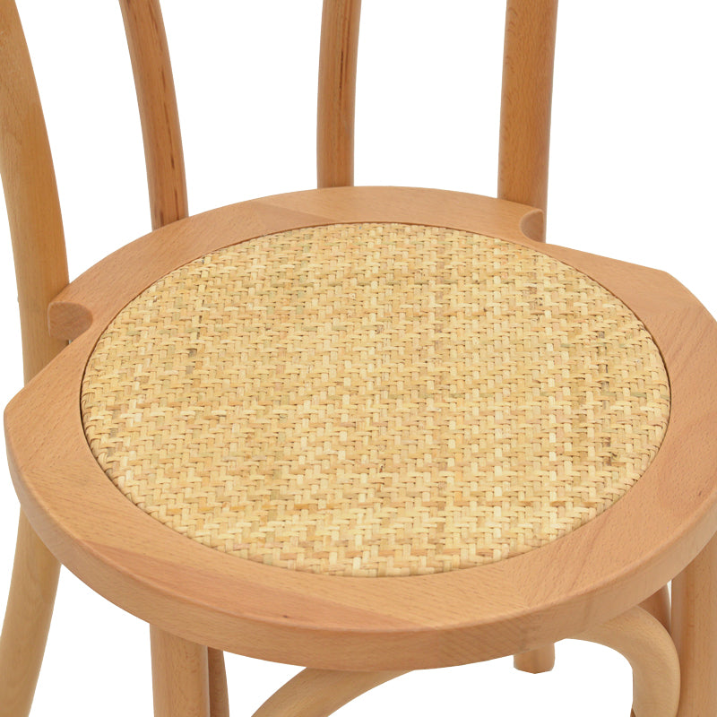 Καρέκλα Azhel Φυσικό Ξύλο Οξιάς-Έδρα Φυσικό Rattan 41x50x89