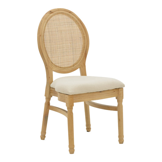 Καρέκλα Canco Φυσικό Rubberwood-Φυσικό Rattan 50X55X98