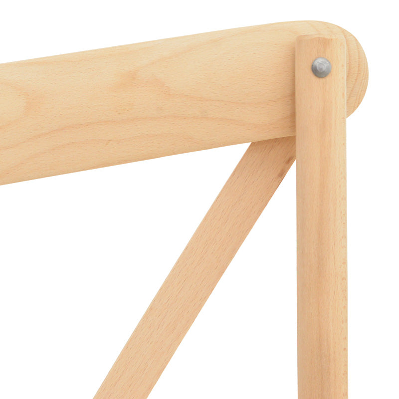 Καρέκλα Dylon Στοιβαζόμενη Ξύλο Οξιάς-Rattan Άβαφη 48x52x89