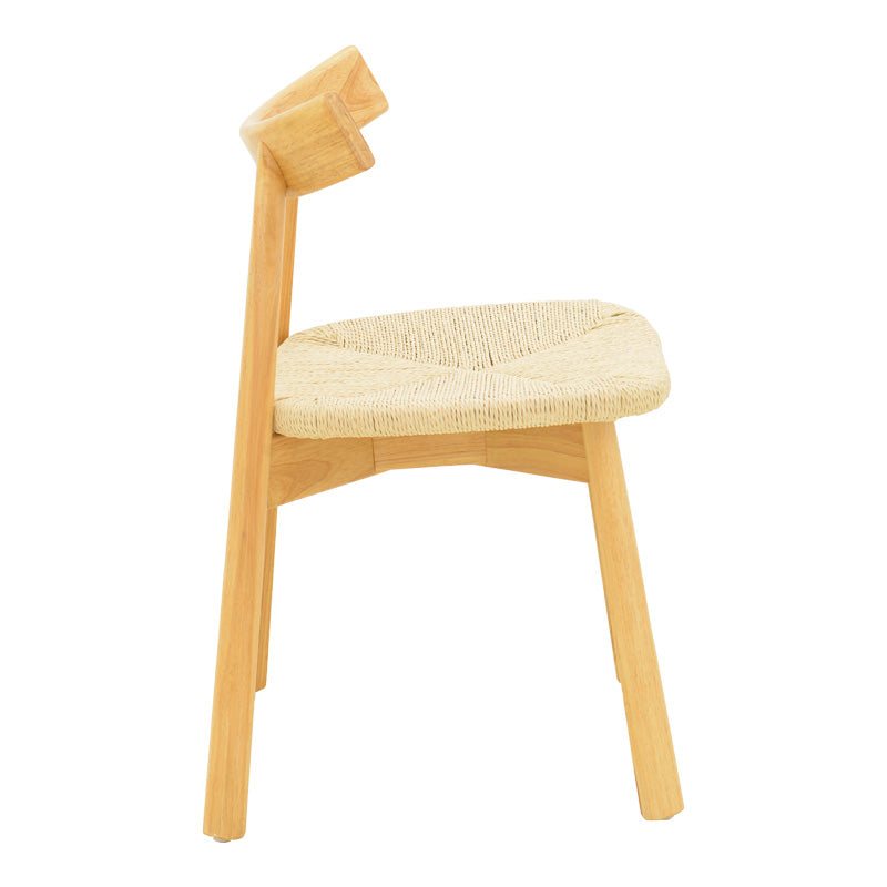 Καρέκλα Clareta Rubberwood-Σχοινί σε Φυσική Απόχρωση 53x55x79