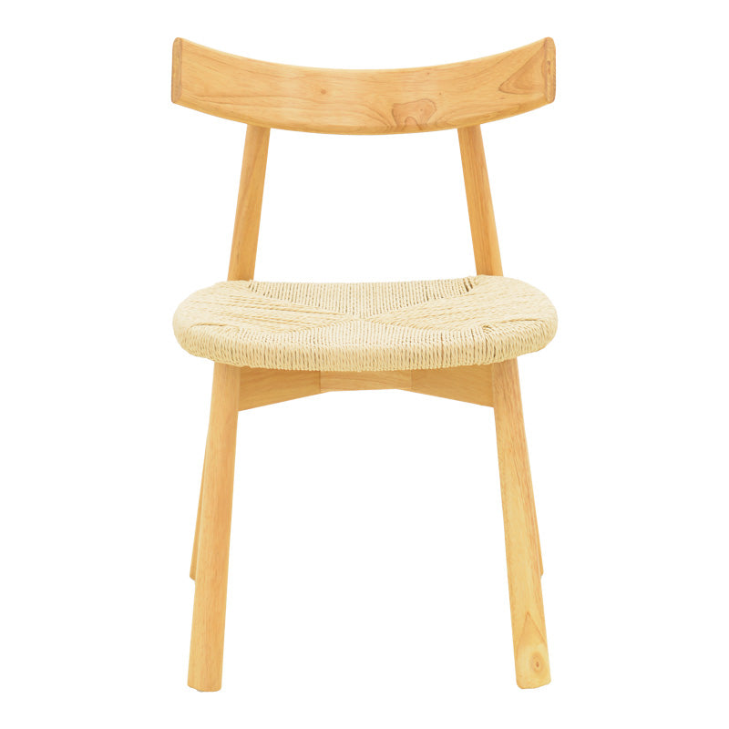 Καρέκλα Clareta Rubberwood-Σχοινί σε Φυσική Απόχρωση 53x55x79