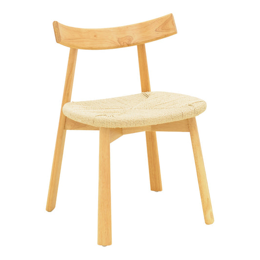 Καρέκλα Clareta Rubberwood-Σχοινί σε Φυσική Απόχρωση 53x55x79