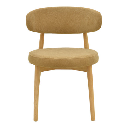 Καρέκλα Luben Ύφασμα Καφέ - Rubberwood σε Φυσική Απόχρωση 53x54x79