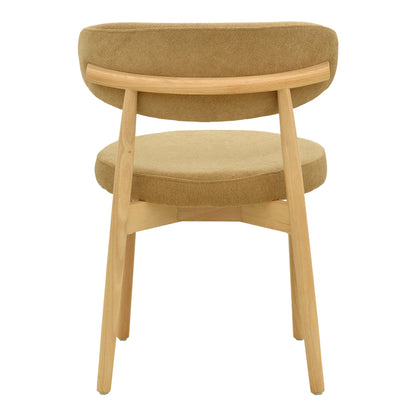 Καρέκλα Luben Ύφασμα Καφέ - Rubberwood σε Φυσική Απόχρωση 53x54x79