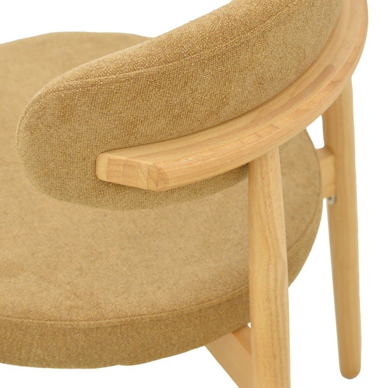 Καρέκλα Luben Ύφασμα Καφέ - Rubberwood σε Φυσική Απόχρωση 53x54x79