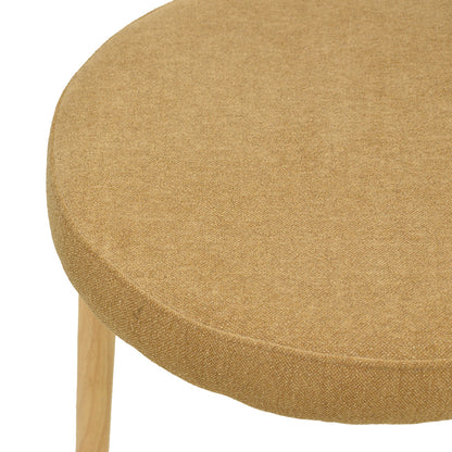 Καρέκλα Luben Ύφασμα Καφέ - Rubberwood σε Φυσική Απόχρωση 53x54x79