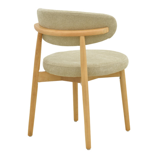 Καρέκλα Luben Ύφασμα Γκρι - Rubberwood σε Φυσική Απόχρωση 53x54x79