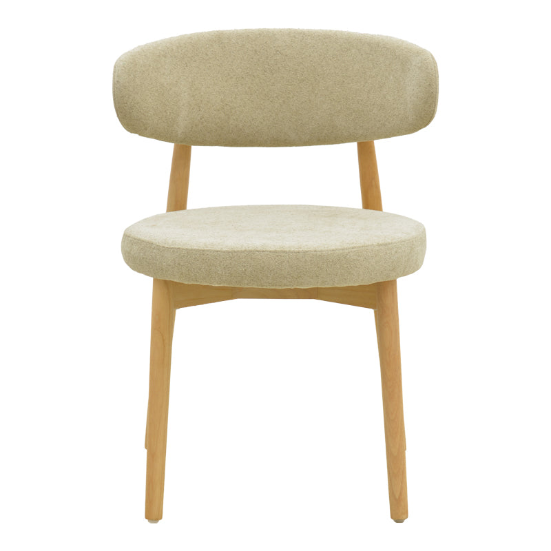 Καρέκλα Luben Ύφασμα Γκρι - Rubberwood σε Φυσική Απόχρωση 53x54x79