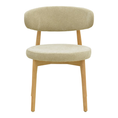 Καρέκλα Luben Ύφασμα Γκρι - Rubberwood σε Φυσική Απόχρωση 53x54x79
