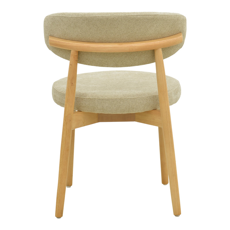 Καρέκλα Luben Ύφασμα Γκρι - Rubberwood σε Φυσική Απόχρωση 53x54x79