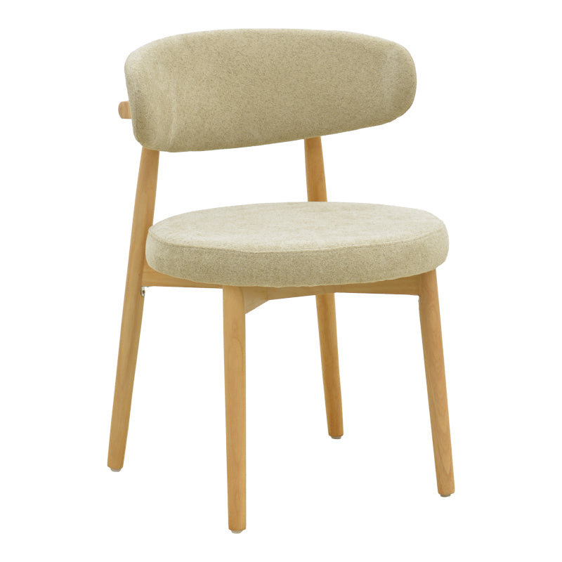 Καρέκλα Luben Ύφασμα Γκρι - Rubberwood σε Φυσική Απόχρωση 53x54x79