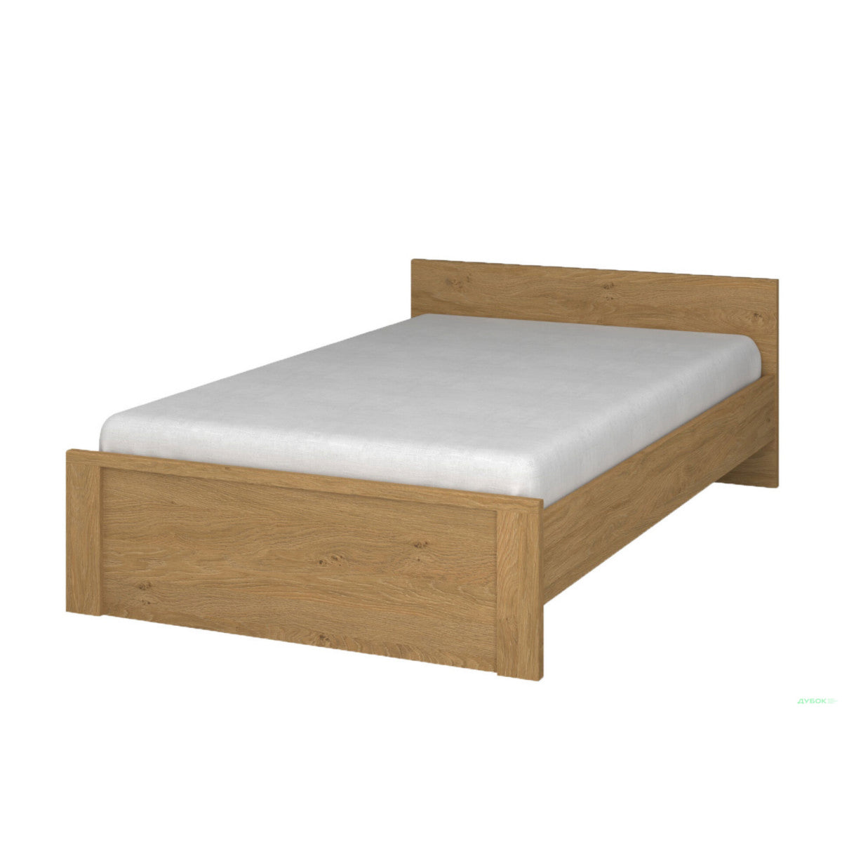 Κρεβάτι Pavi Ημίδιπλο Βελανιδιά Χωρίς Πάτωμα 120x200εκ