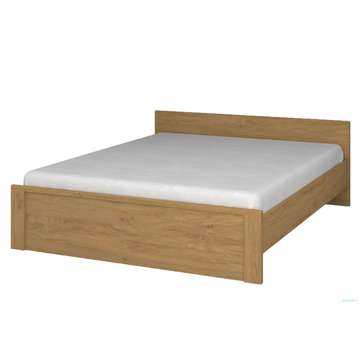 Κρεβάτι Pavi Διπλό Βελανιδιά Χωρίς Πάτωμα 160x200εκ