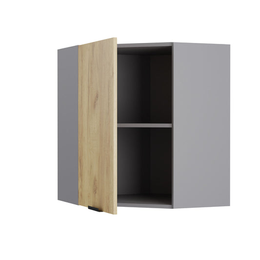 Craft Πάνω Ντουλάπι Γωνιακό Χρυσό Δρυς 60-60x30x72