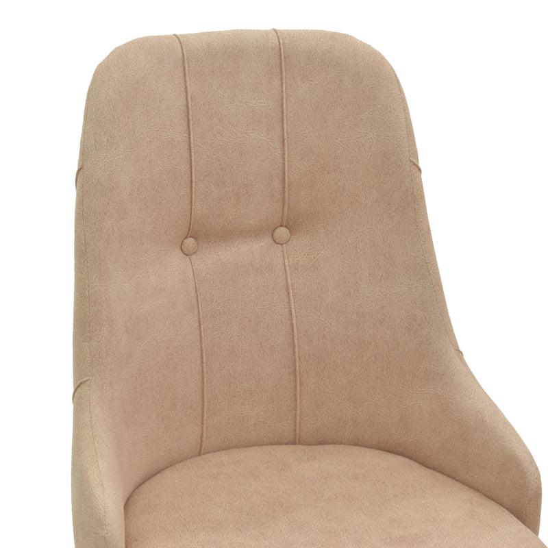Καρέκλα Elif Μπεζ Ύφασμα-Καρυδί Πόδι 46X50X97