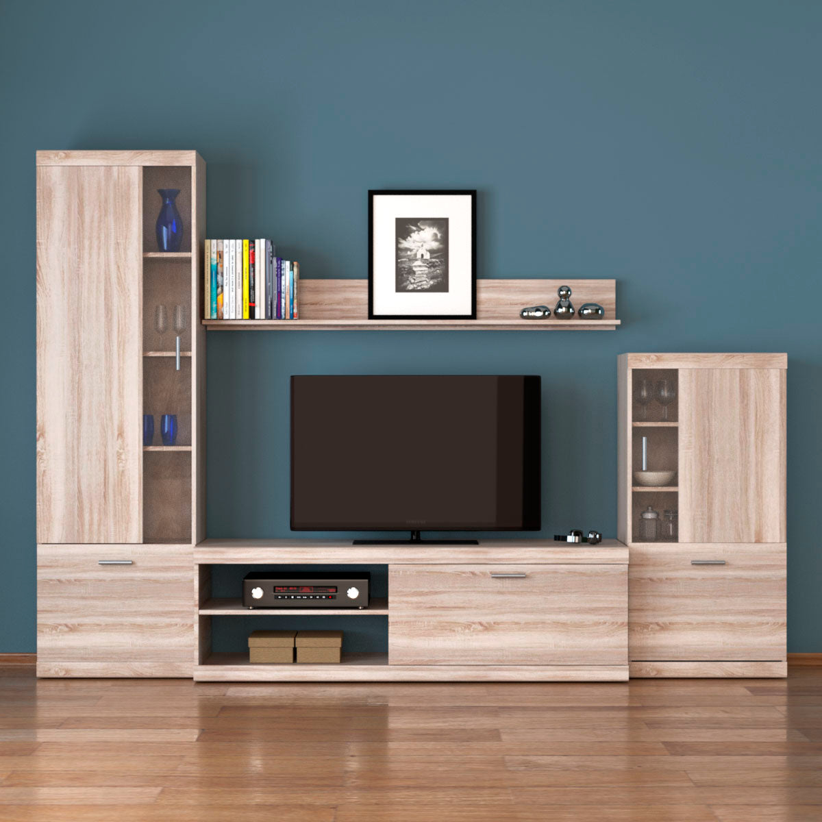 Σύνθεση Τηλεόρασης Marta 283x51.6x200 Sonoma