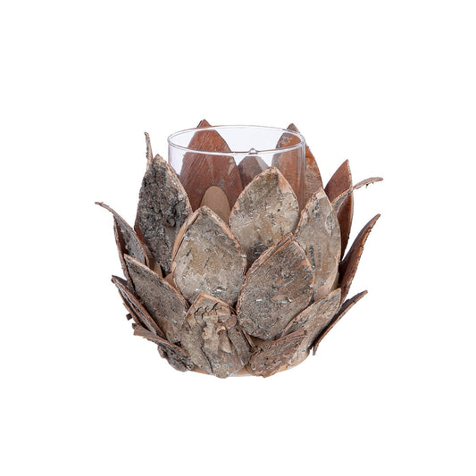 Φανάρι Καταιγίδας Tenon "Cone" Ξύλο Ecru 18x18x15