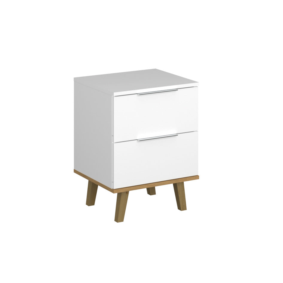 Κομοδίνο Neptune Λευκό-Σονόμα 46x40x61