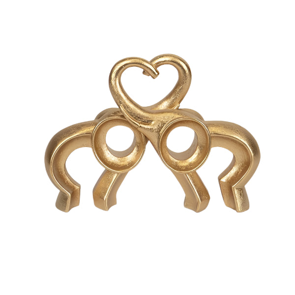 ΕΠΙΤΡΑΠΕΖΙΟ ΔΙΑΚΟΣΜΗΤΙΚΟ ΠΟΛΥΡΕΣΙΝ ΖΕΥΓΟΣ ΕΛΕΦΑΝΤΕΣ ΧΡΥΣΟ 24x6x17