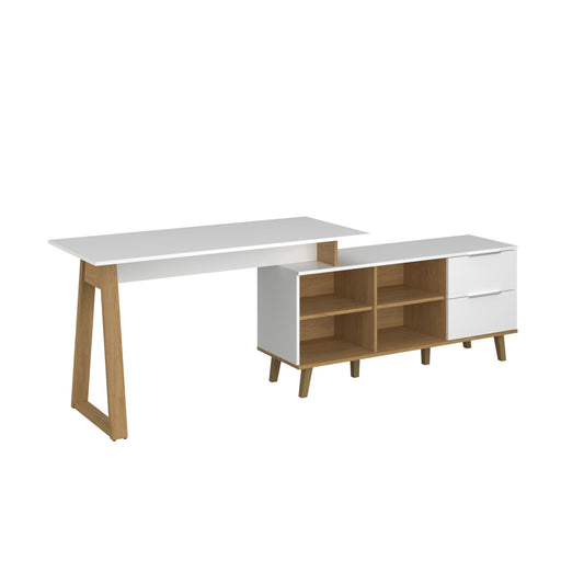 Σύνθεση Γραφείου Neptune Σετ 2 Τεμ Λευκό Σονόμα