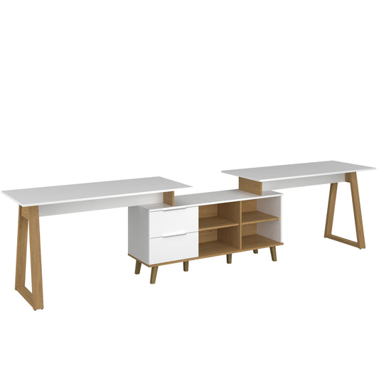 Σύνθεση Γραφείου Neptune Σετ 3 Τμχ Λευκό-Σονόμα