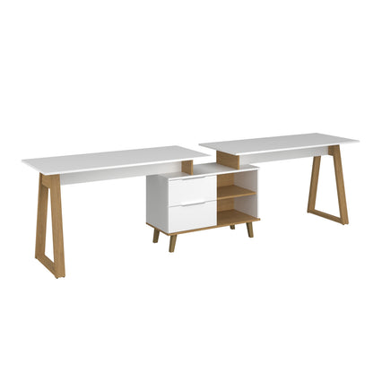 Σύνθεση Γραφείου Neptune Σετ 3 Τμχ Λευκό-Σονόμα