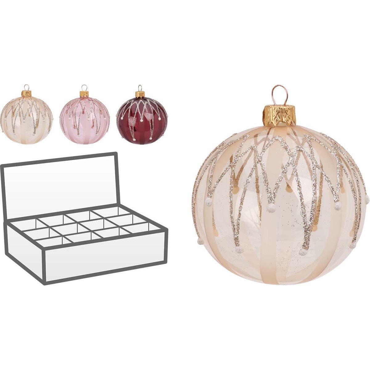 Μπάλα Γυάλινη 10εκ 3 Σχδ