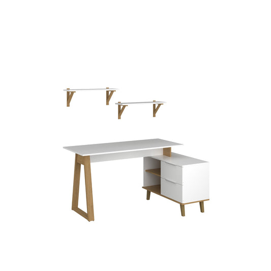 Σύνθεση Γραφείου Neptune Σετ 4 Τμχ Λευκό Σονόμα